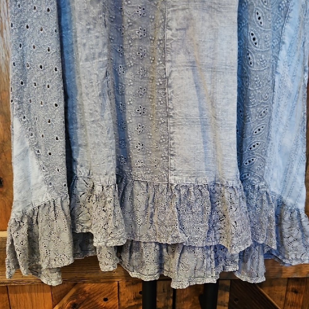 249 Young Threads Chic Blue Patterned Women's Dre… - image 4